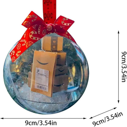 Funny Ornament Balls Christmas Ornament 3.54" Tree Hanging Ornament Transparents Balls Christmas Bauble Home Office Decorations for Christmas, Special Festival Gift - Mini Package