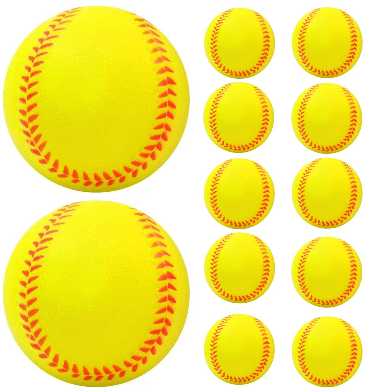 Foam Baseballs 12 Pack, Soft Baseballs 9 inch Training Softball for Catching, Throwing and Hitting Practice