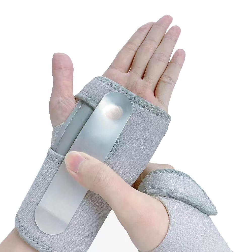 Wrist Brace Wrist Support Brace Carpal Tunnel Wrist Brace For Sprained Wrist Adjustable Wrist Hand Support For Tendinitis, Arthritis, Injuries, Wrist Pain, Sprained - Grey Right