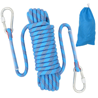 10mm Climbing Rope Outdoor Static Rock Climbing Rope, Escape Rope, Ice Climbing Equipment, Fire Safety Rescue Rope 10M(32ft) 20M(64ft) 30M(96ft)