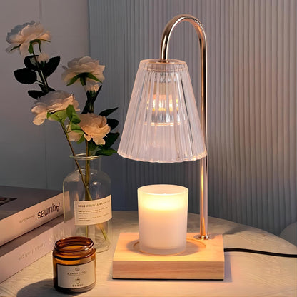 Candle Warmer Lamp with Timer and Dimmer Candle Light Warmer Electric Candle Melt Warmer Cozy Bedroom Decor -Champagne