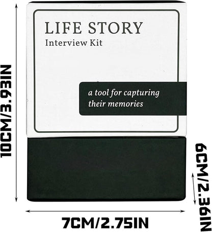 150 Life Story Interview Kit Cards - Tales Life Story Interview Kit- Engaging Questions for Parents and Grandparents,Memory Sharing & Curated Question Cards for Family Game Night.