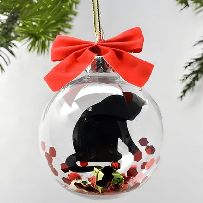 Funny Ornament Balls Christmas Ornament 3.54" Tree Hanging Ornament Transparents Balls Christmas Bauble Home Office Decorations for Christmas, Special Festival Gift - Mini Package