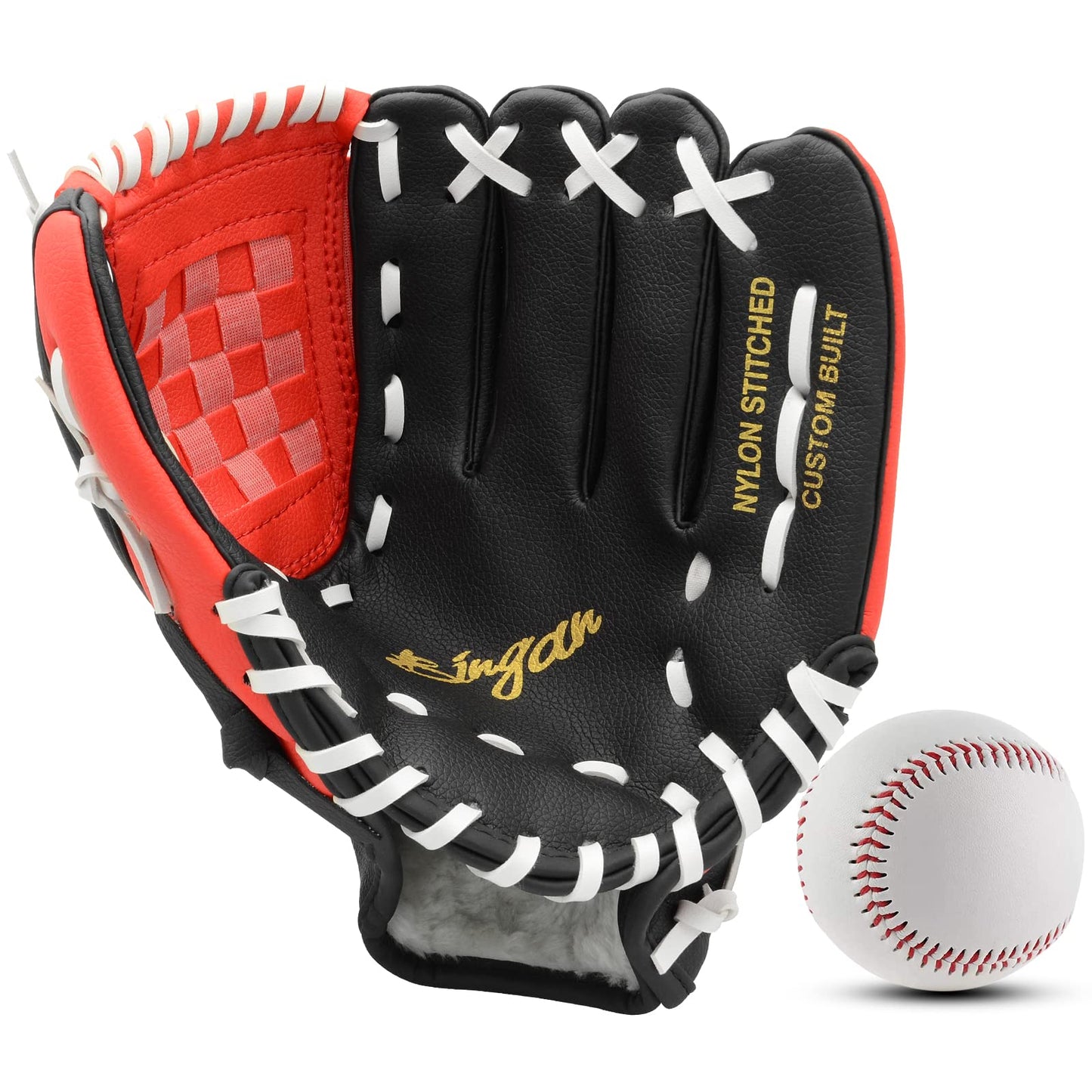 Baseball Glove and Baseball Set for Right Hand Throw for Kids Youth Adult, Softball Glove 9.5''-12.5''