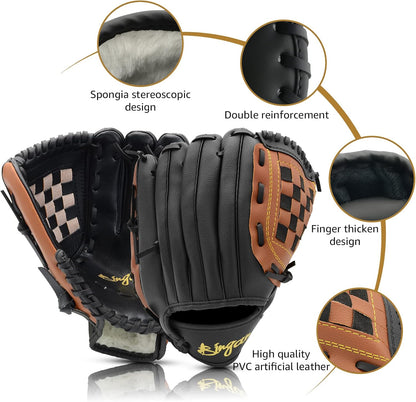 Baseball Glove and Baseball Set for Right Hand Throw for Kids Youth Adult, Softball Glove 9.5''-12.5''