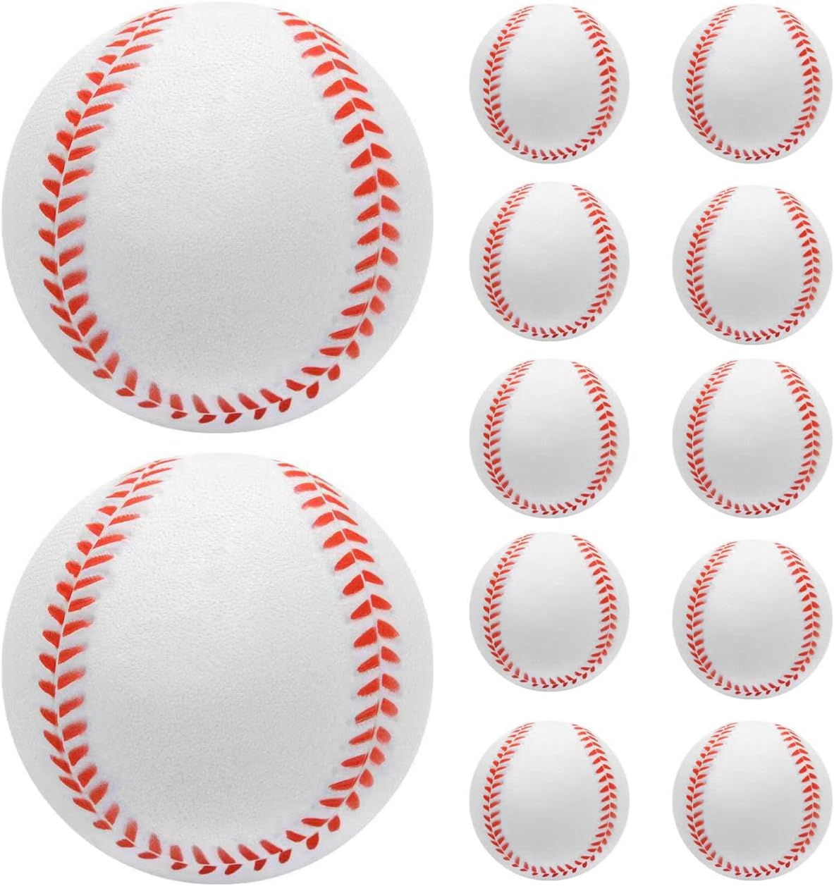 Foam Baseballs 12 Pack, Soft Baseballs 9 inch Training Softball for Catching, Throwing and Hitting Practice