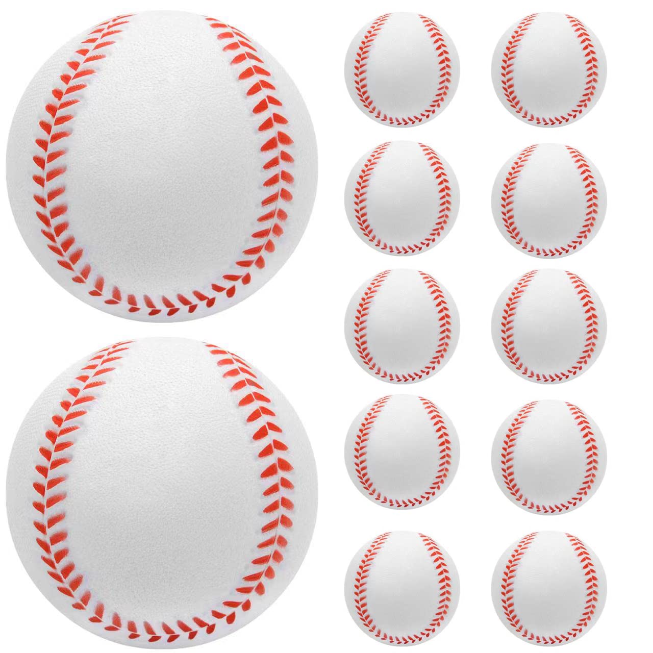 Foam Baseballs 12 Pack, Soft Baseballs 9 inch Training Softball for Catching, Throwing and Hitting Practice