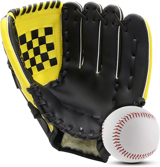 Baseball Glove and Ball Set for Kids Youth, Softball Glove 11.5'', Baseball Mitt Left Hand Glove, Right Hand Throw