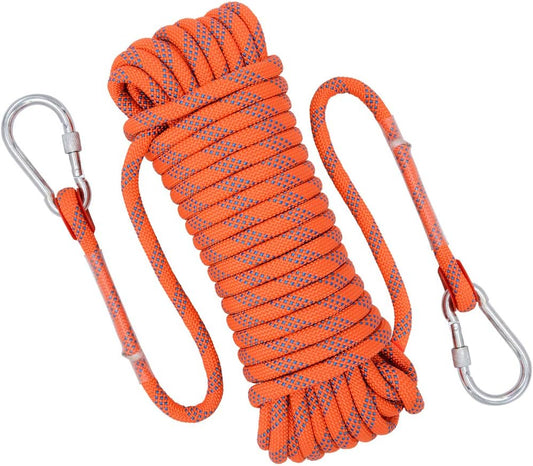 10mm Climbing Rope Outdoor Static Rock Climbing Rope, Escape Rope, Ice Climbing Equipment, Fire Safety Rescue Rope 10M(32ft) 20M(64ft) 30M(96ft)