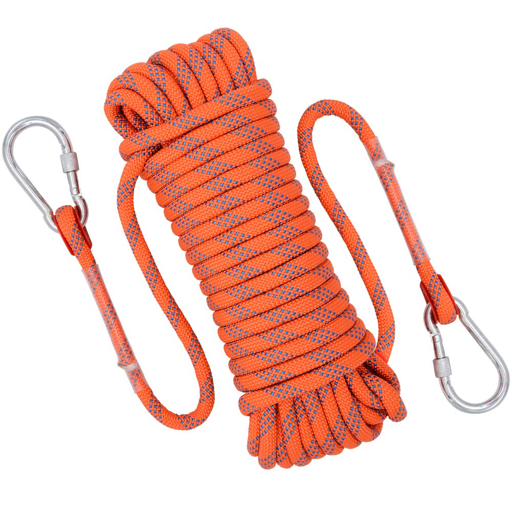 10mm Climbing Rope Outdoor Static Rock Climbing Rope, Escape Rope, Ice Climbing Equipment, Fire Safety Rescue Rope 10M(32ft) 20M(64ft) 30M(96ft)