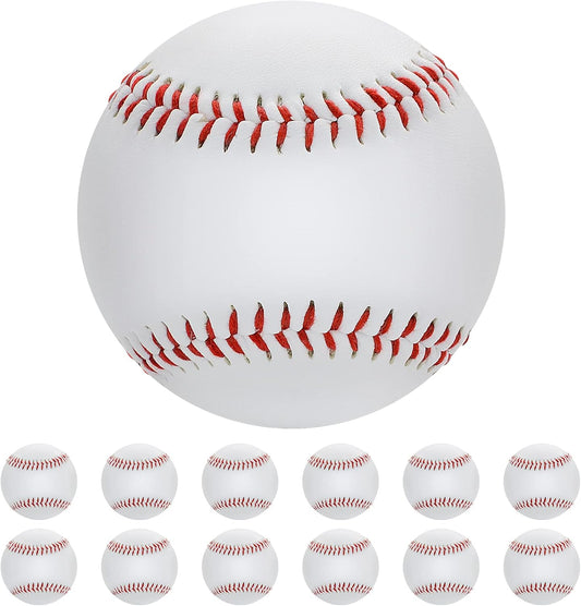 Soft Baseballs 12 Pack, Tball Balls 9 Inch for Kids Youth, Teeball Safety Baseball for Catching, Throwing, Pitching, Hitting, Batting Practice