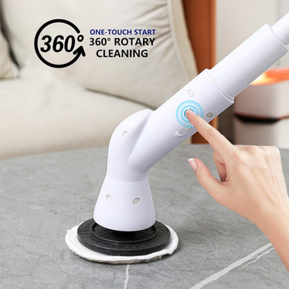 Electric Cleaning Scrubbers - High Speeds Shower Scrubbers Power Cleaning Brush with 6 Replaceable Brush Heads & Adjust Extension Handle for Bathroom Floor Tile Wall Car Family Cleaning Brush