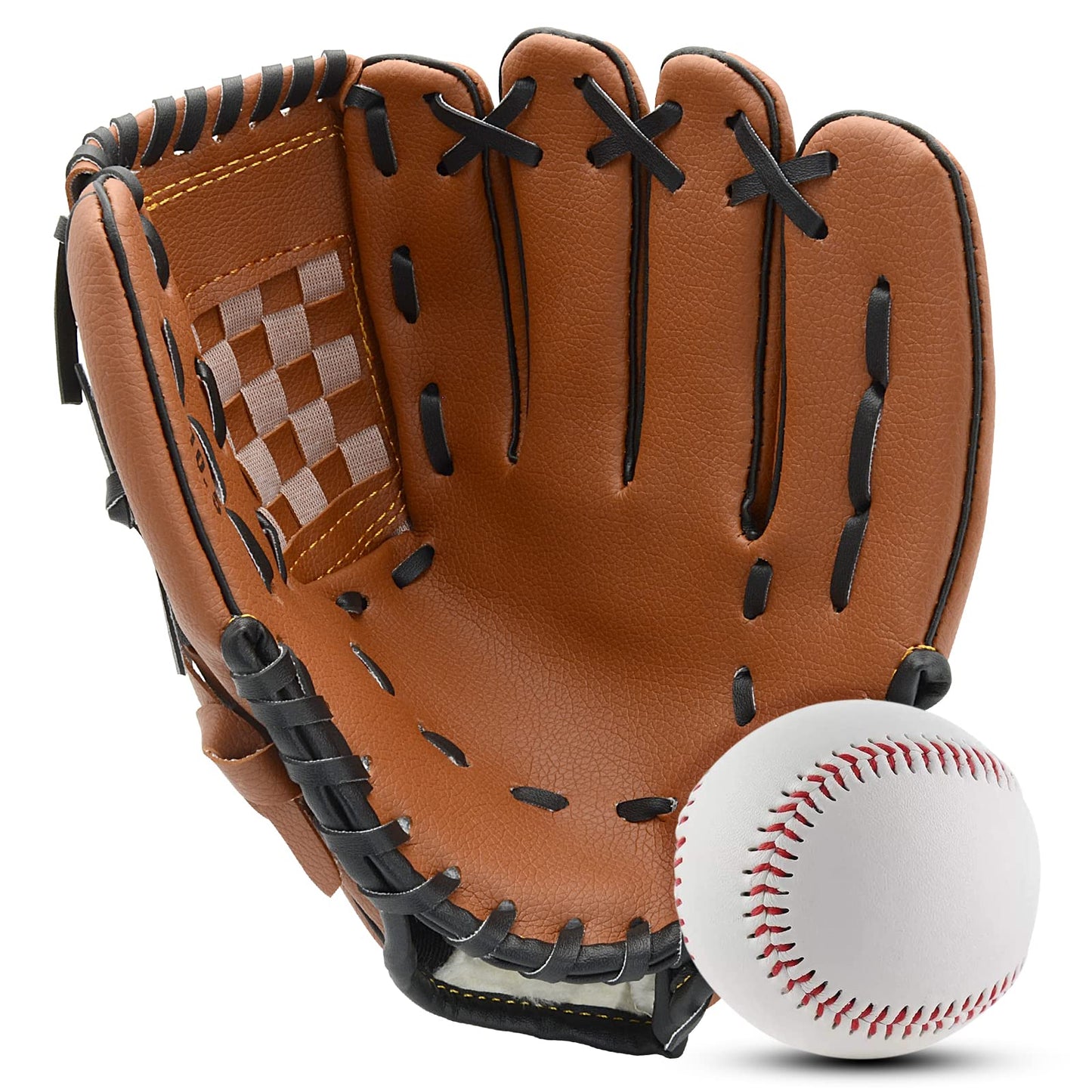 Baseball Glove 9.5"-12.5" with Baseball Right Hand Throw for Kids Youth Adult Softball Glove for Training and Beginner, Baseball Mitt Left Hand Glove