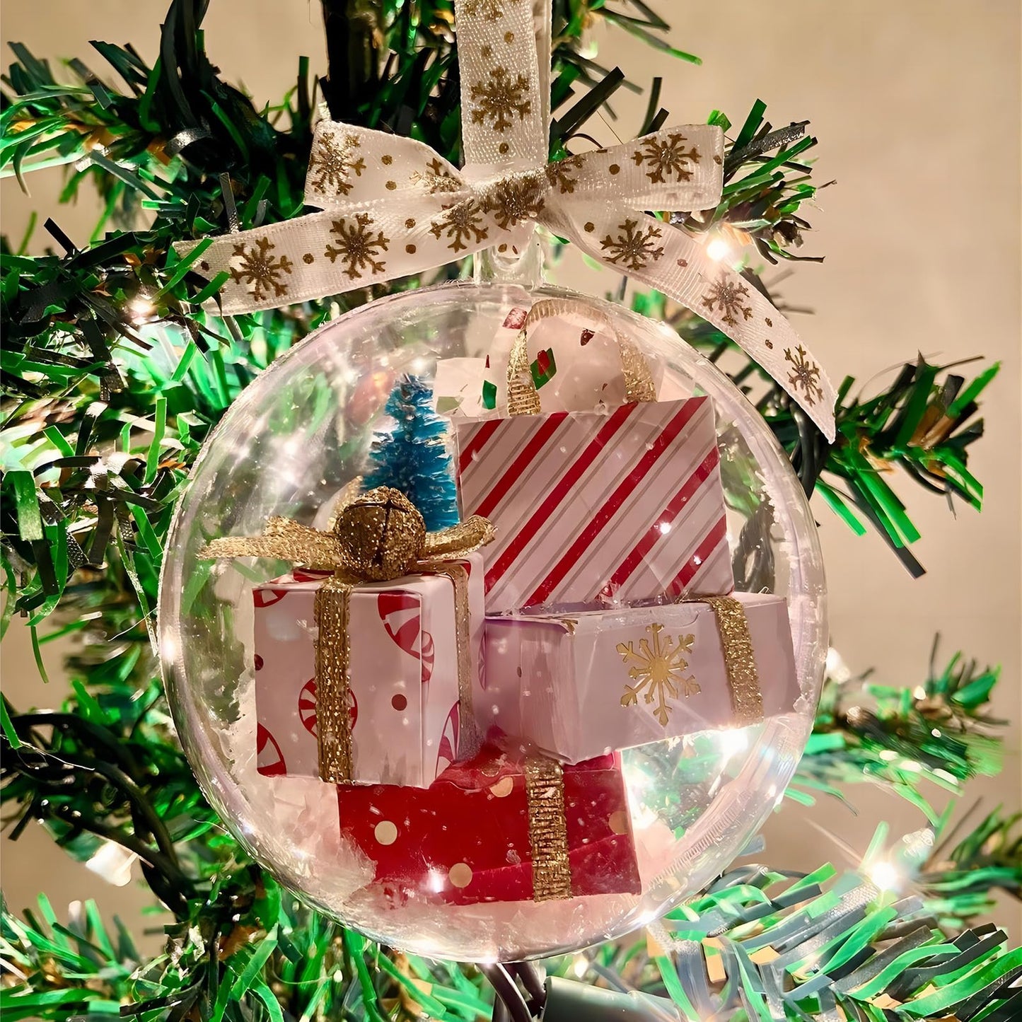 Funny Ornament Balls Christmas Ornament 3.54" Tree Hanging Ornament Transparents Balls Christmas Bauble Home Office Decorations for Christmas, Special Festival Gift - Mini Package