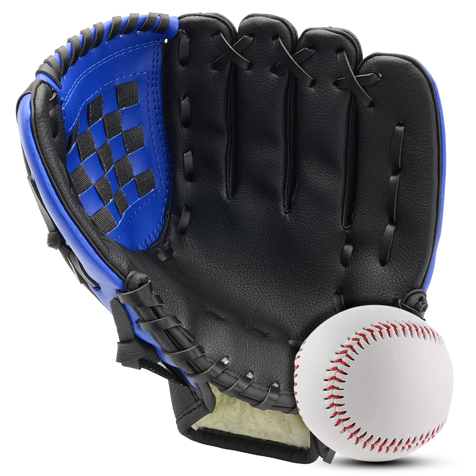 Baseball Glove 9.5"-12.5" with Baseball Right Hand Throw for Kids Youth Adult Softball Glove for Training and Beginner, Baseball Mitt Left Hand Glove