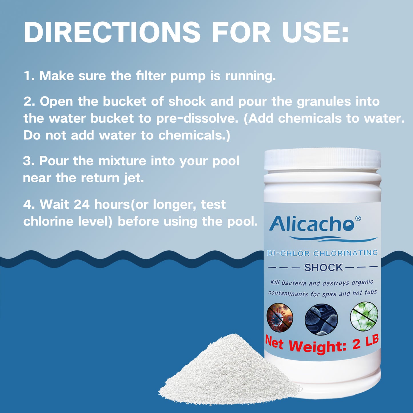 Direction of Use about Chlorine Granules