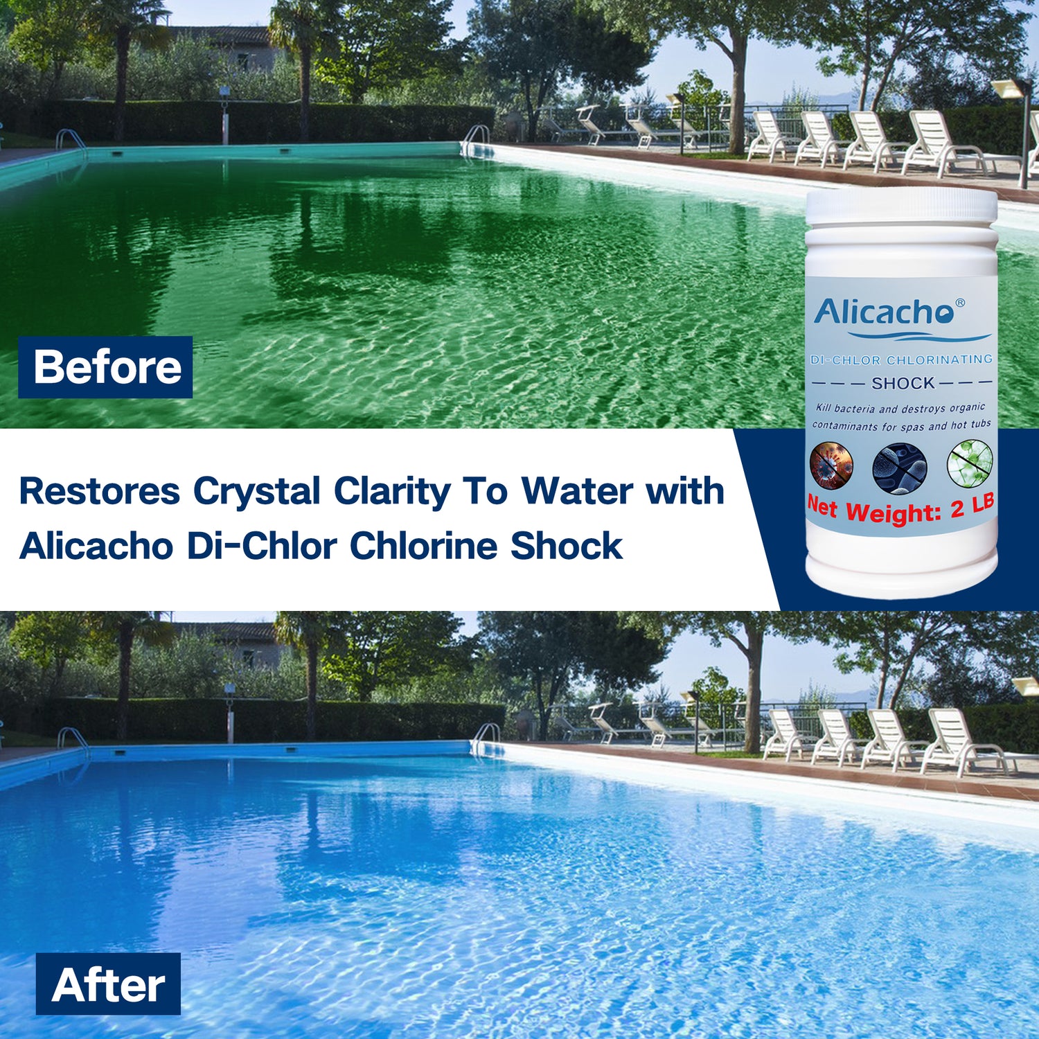 Turn Green Water Clear with Dichlor